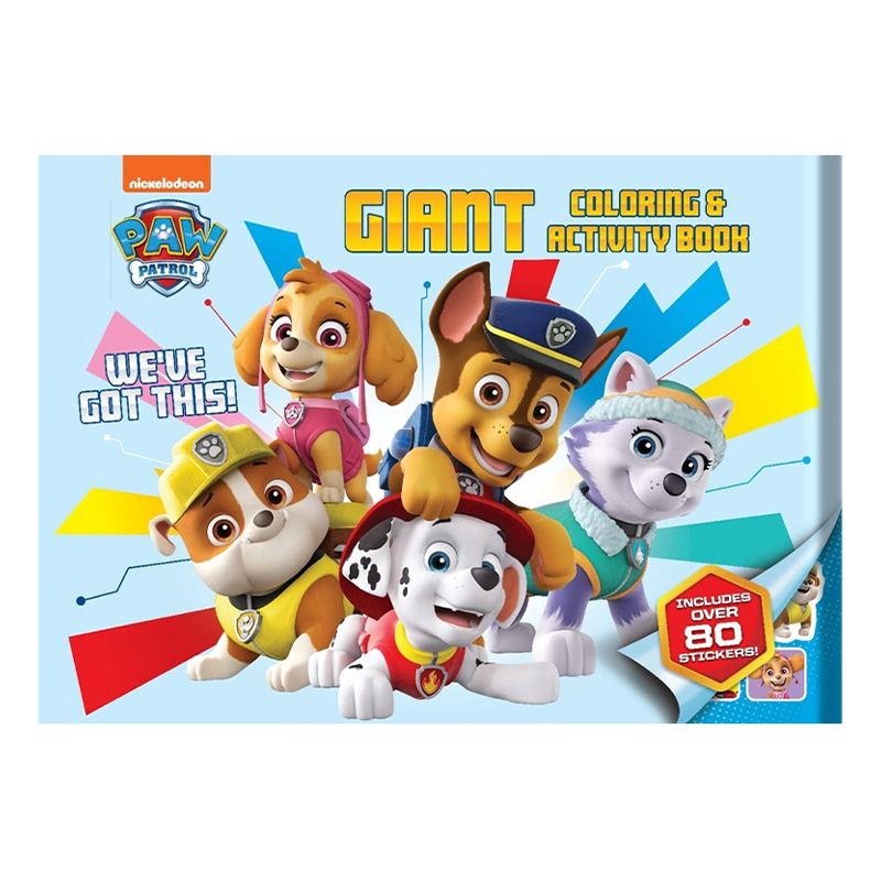 coloring activity Book Paw Patrol giant - Includes over 80 Stickers!