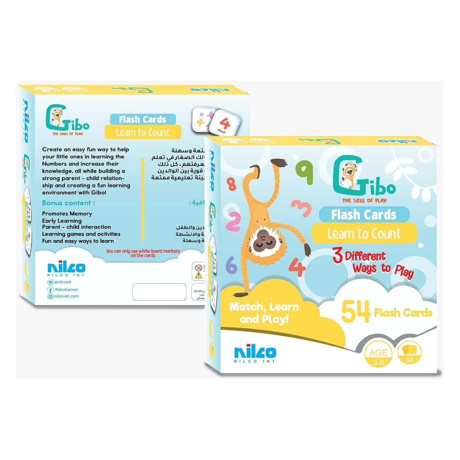Nilco Gibo Flash Card Learn The Numbers