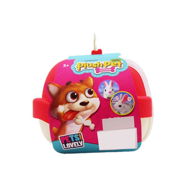 Jolier Fun Toys Mini plush Pet With Pethouse MC-1004 - Colors May Vary