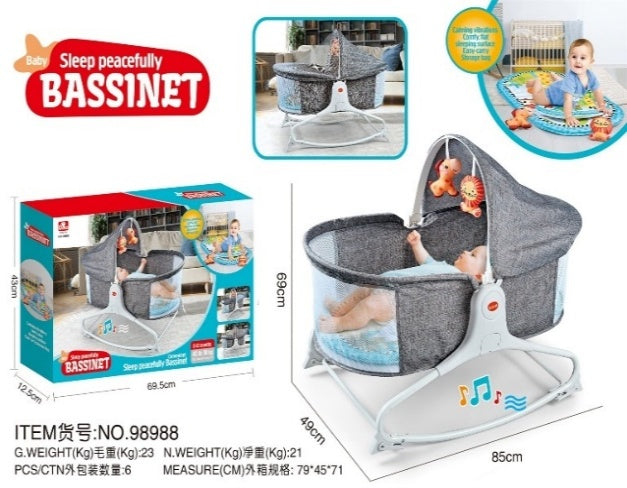 Baby Rocking Bed with Lockable Rockers