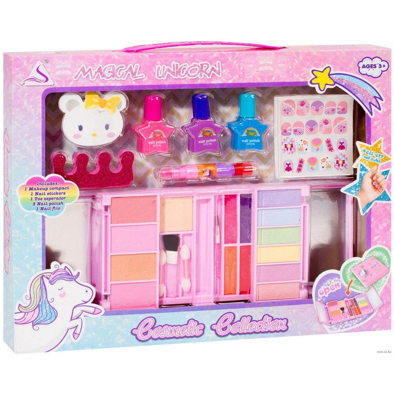 Kaibibi Makeup Set with Unicorn Print for Girls Details - BumbleToys - 5-7 Years, Girls, Makeup, Toy Land, unicorn