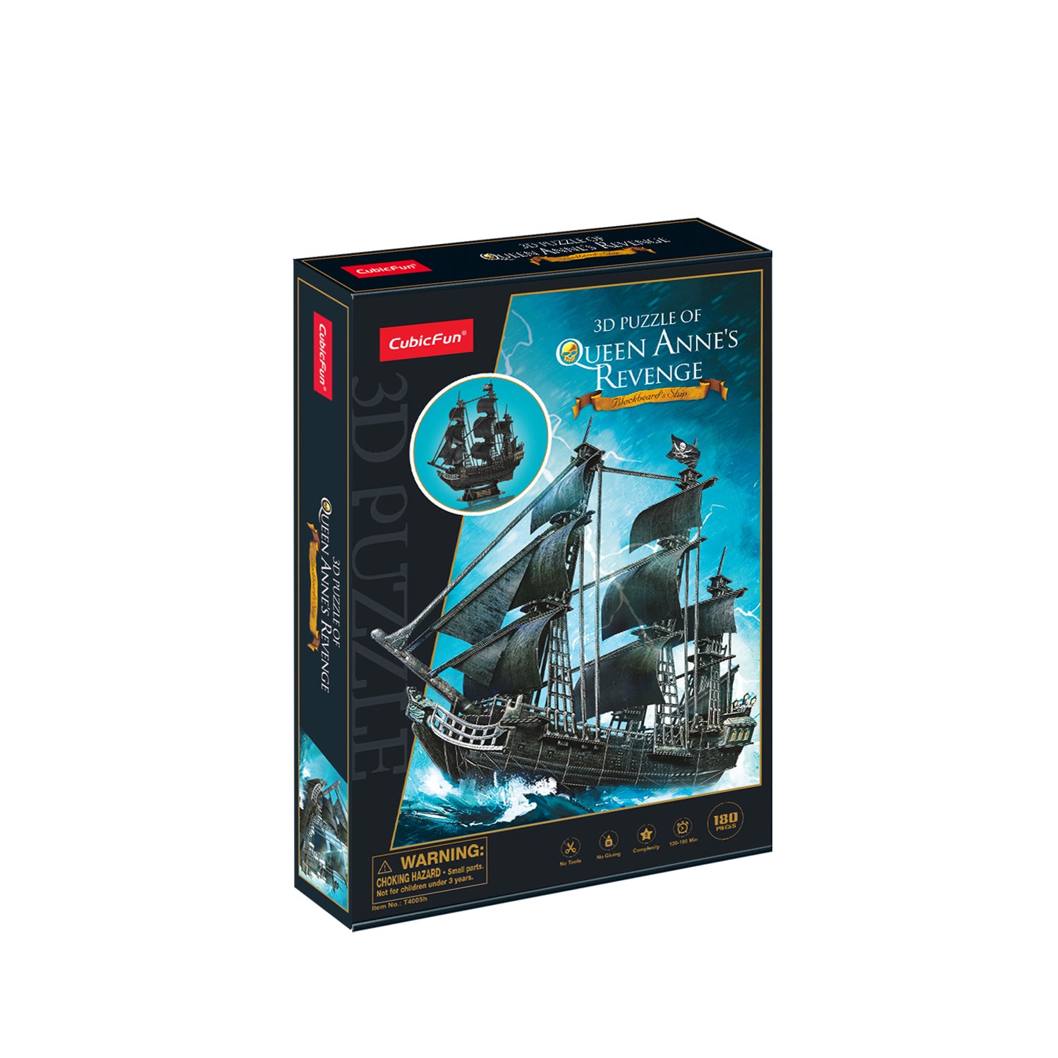 لعبة بازل كوين انيس ثلاثية الابعاد على شكل سفينة من كيوبيك فن (T4005h) - 155 قطعة