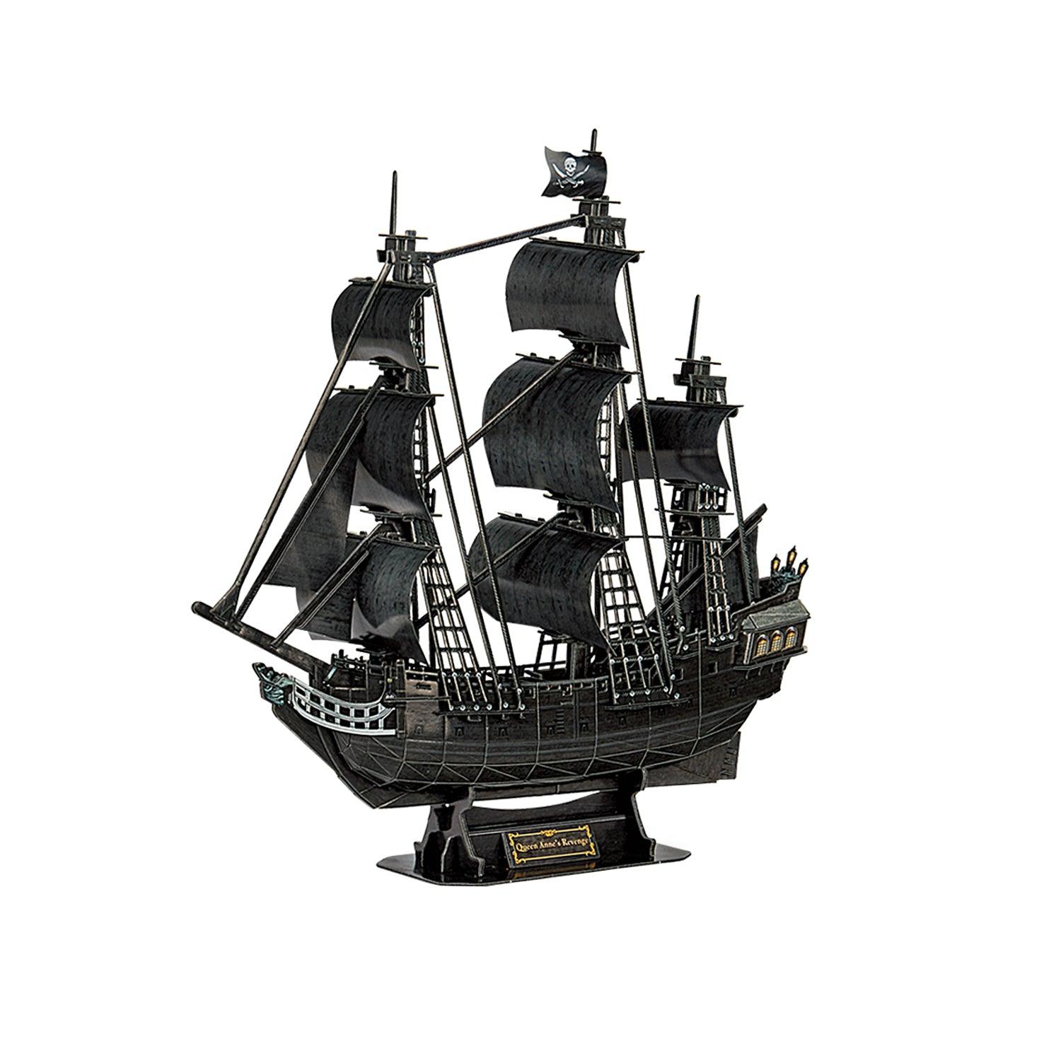Cubic Fun The Queen Annes Revenge Ship Shaped 3D Puzzle (T4005h)- 180 Pieces