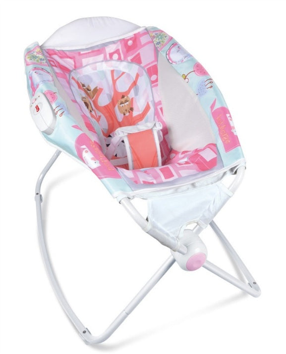 Pink Owl Forest Baby Rocker &amp; Soothing Bouncer Chair