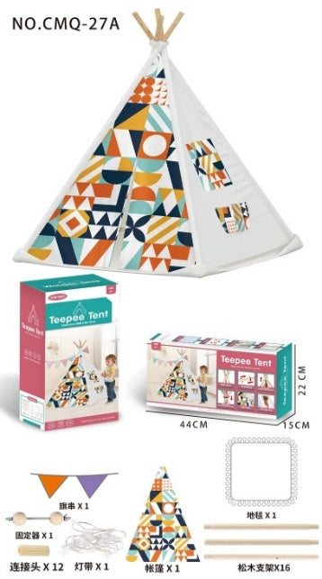 Geometric 3D Teepee Play Tent for Kids
