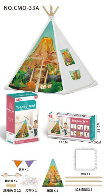 Dinosaur 3D Teepee Play Tent for Kids