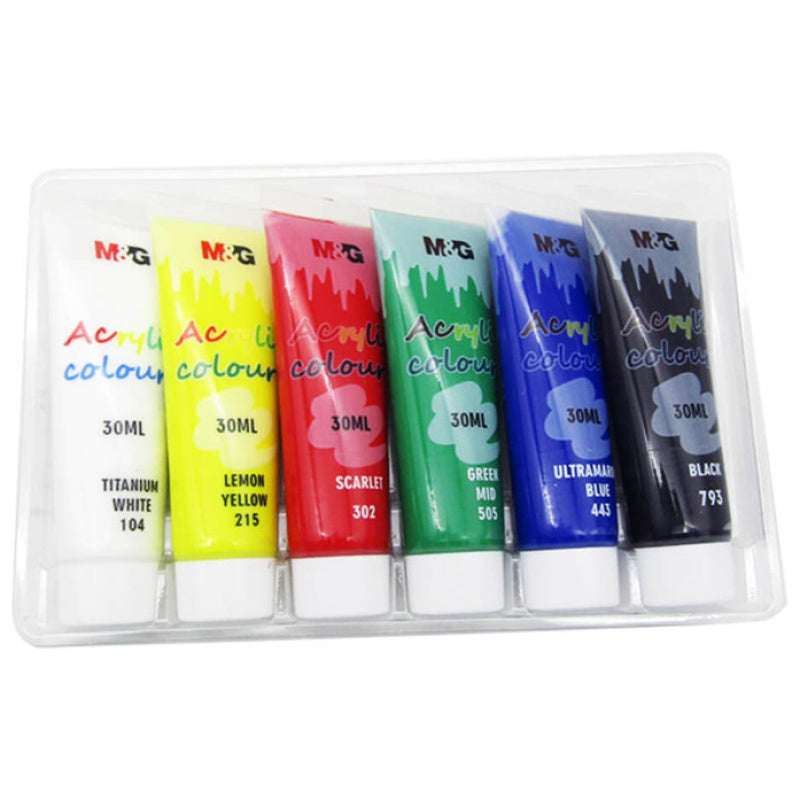 M&G Acrylic Paint Set 30ml  High Quality - 6 Colors