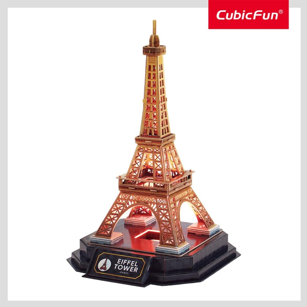 CubicFun Night Edition Eiffel Tower 3D Puzzles 23.2 × 25 × 37cm  51 pcs