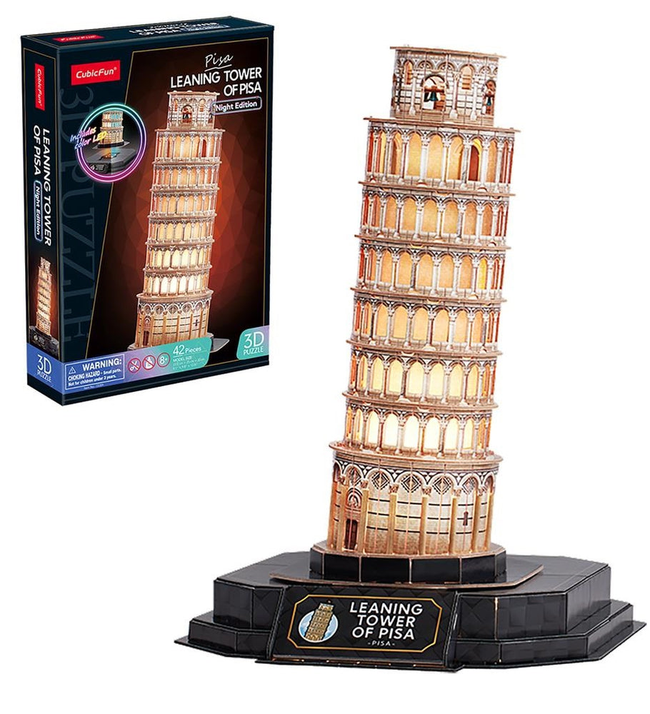 CubicFun Night Edition Tower of Pisa 3D Puzzles 23.2 × 25 × 32cm  32 pcs