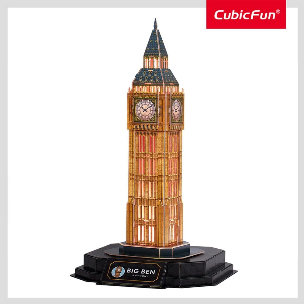 CubicFun Night Edition Big Ben 3D Puzzles 23.2 × 25 × 42cm 32 pcs