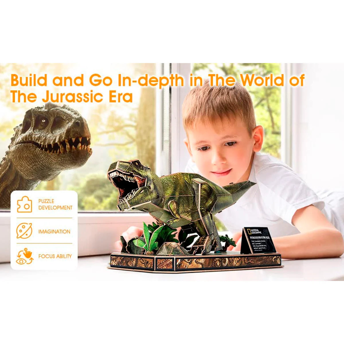 CubicFun National Geographic Tyrannosaurus Rex 3D puzzle 44 X17 X20cm cm 52 pcs
