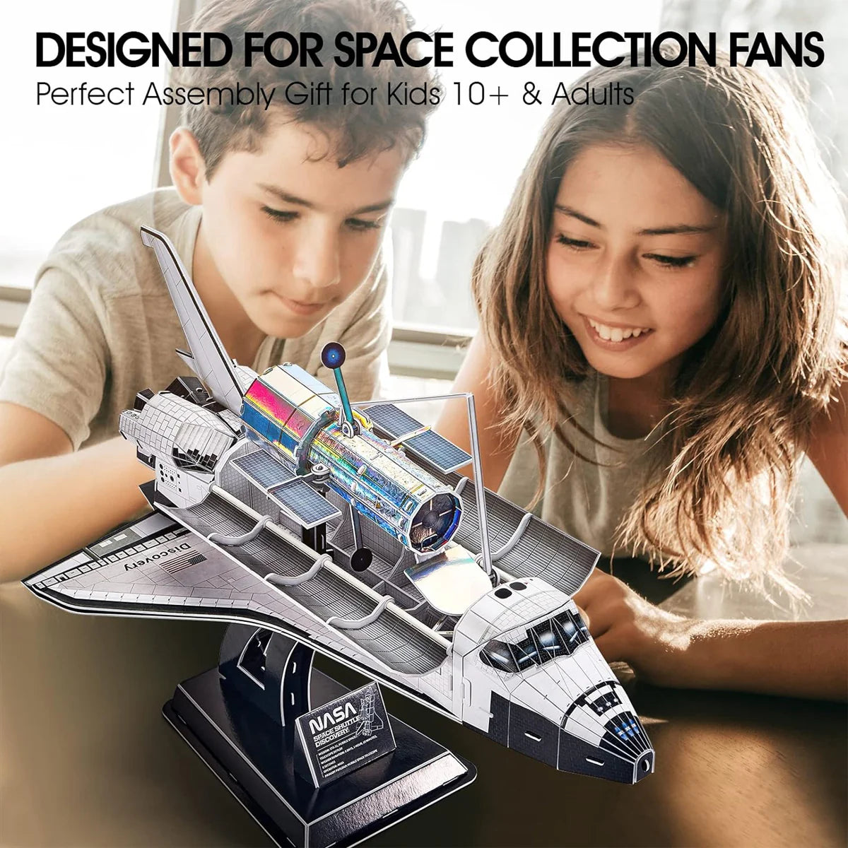 CubicFun Nasa Space Shuttle Discovery 3D Puzzle, 49X31X33.5cm 126 pcs