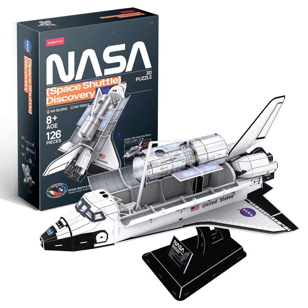 CubicFun Nasa Space Shuttle Discovery 3D Puzzle, 49X31X33.5cm 126 pcs