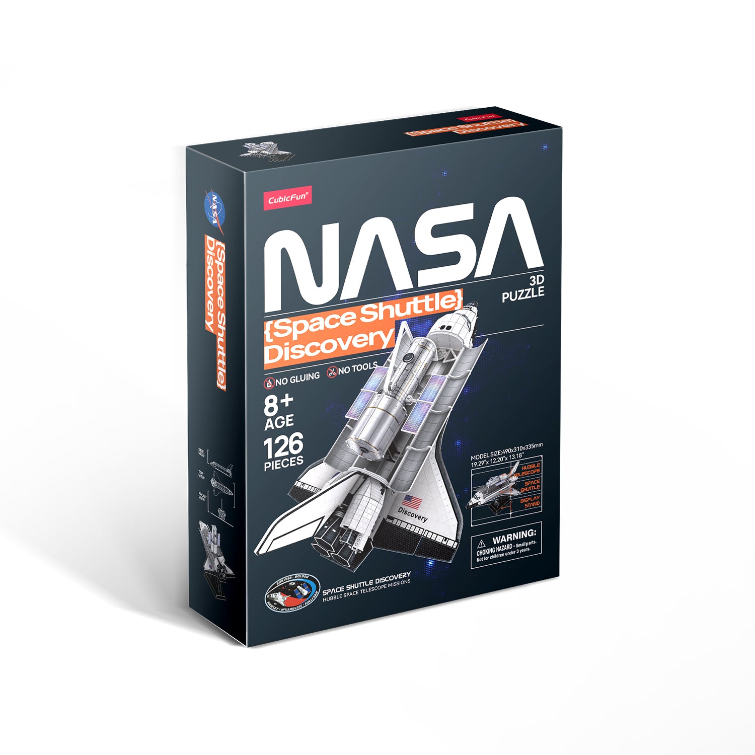 CubicFun Nasa Space Shuttle Discovery 3D Puzzle, 49X31X33.5cm 126 pcs