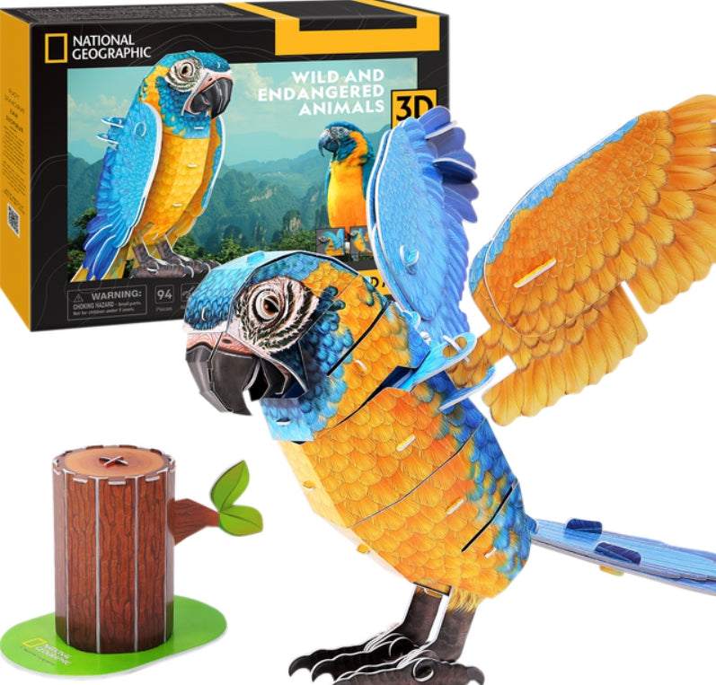 CubicFun National Geographic Parrot 3D puzzle 16X9.3X37.4cm 94 pcs