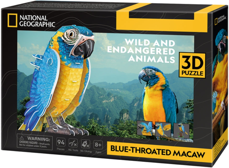 CubicFun National Geographic Parrot 3D puzzle 16X9.3X37.4cm 94 pcs