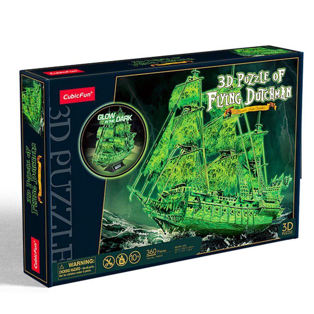 Cubicfun The flying Dutchman Glow In The Dark 3D Puzzle 69 x 24 x 60cm 360 Pcs