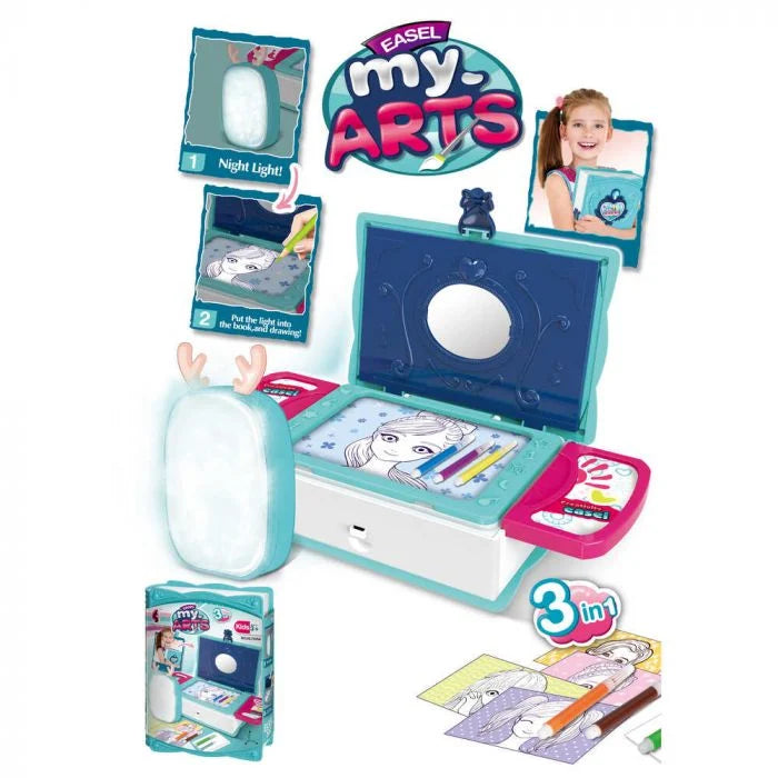 Easel My Arts 3In1 Drawing Set For Girls