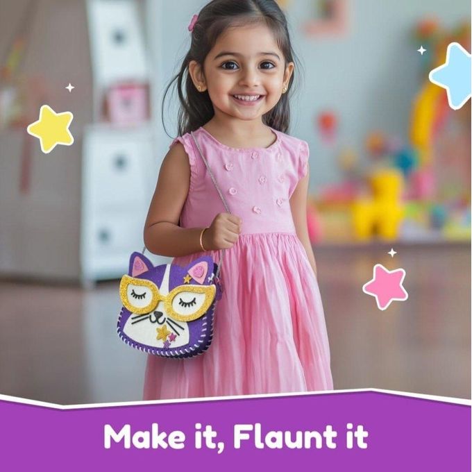 DIY Kitty Sling Bag Craft Kit for Girls