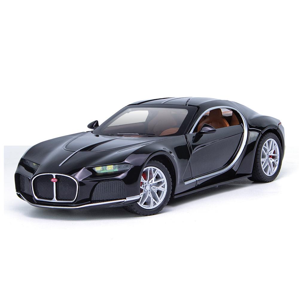 CHE ZHI Toy Car Diecast 1:24 Scale Bugatti Toy Car Alloy - Black