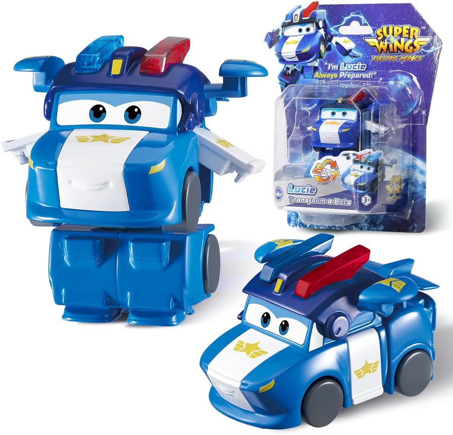 Super Wings Transformable Toys, 2 in Lucie Robot Transforming Action Figures - Lucie