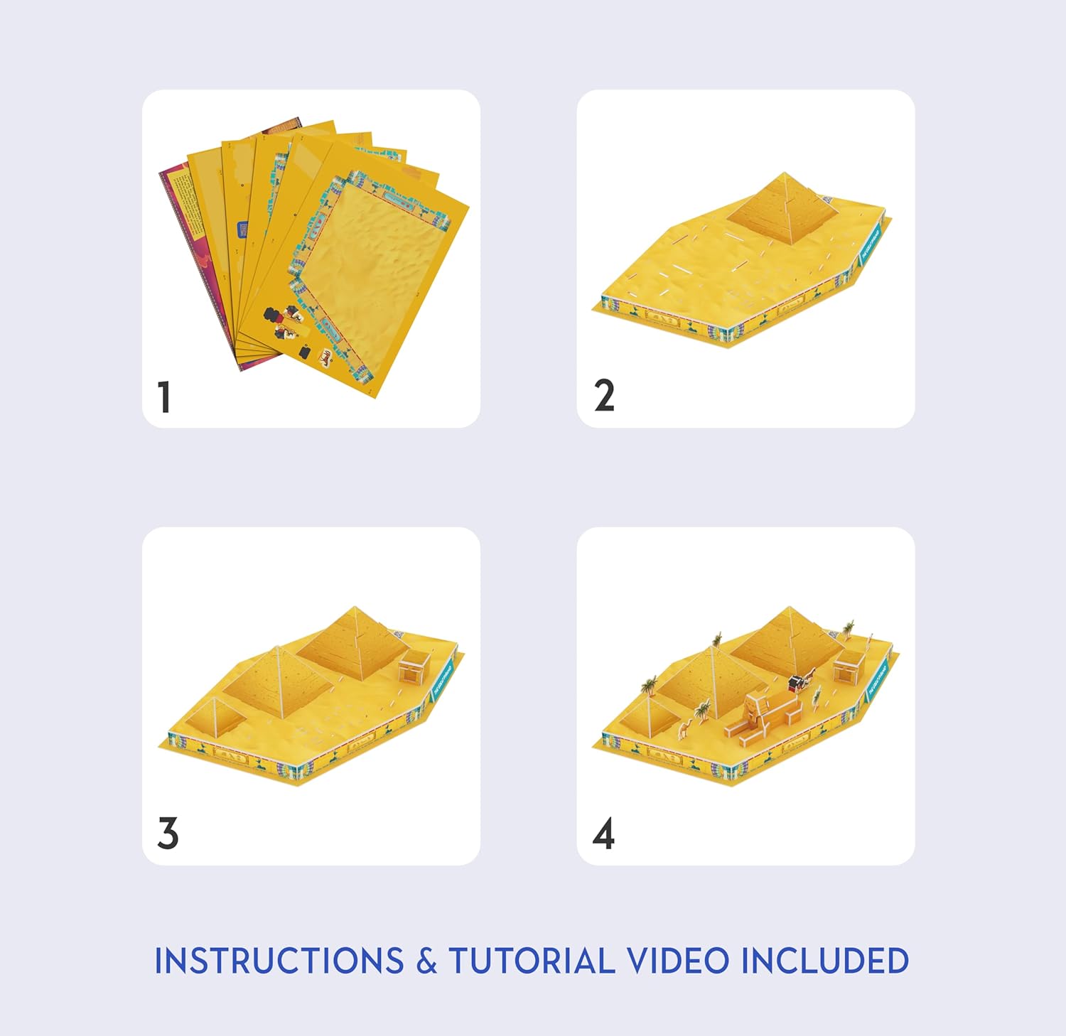 Pyramids Of Giza 3d puzzle - 91 Pieces, Egyptian Pyramids Egypt 3D Puzzle