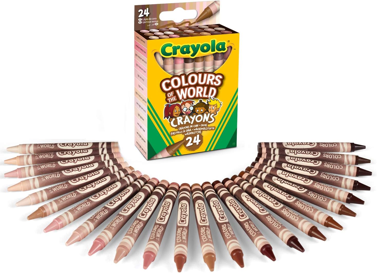 Crayola 24 Colours of The World Skin Tone Crayons