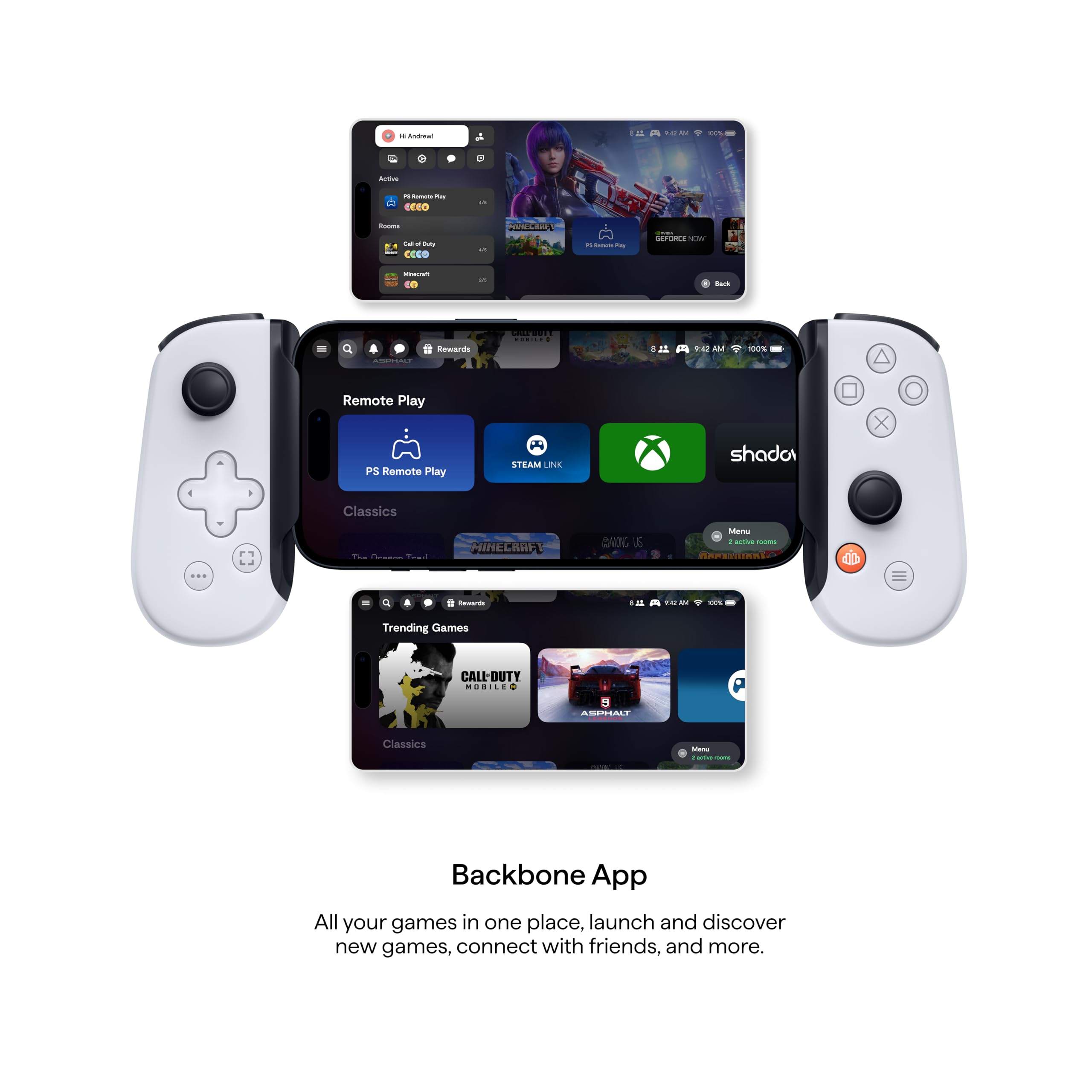 BACKBONE One Mobile Gaming Controller for Android and iPhone 15/16 Series (USB-C) - 2nd Gen
