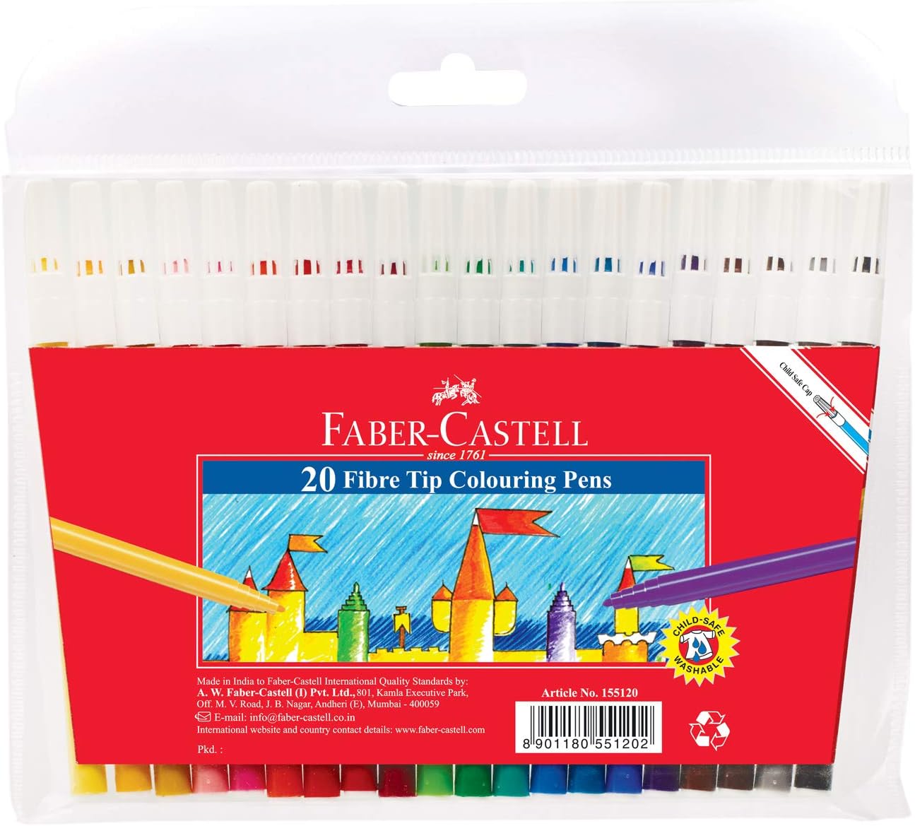 Faber Castell 20 Fibre Tip Color Marker