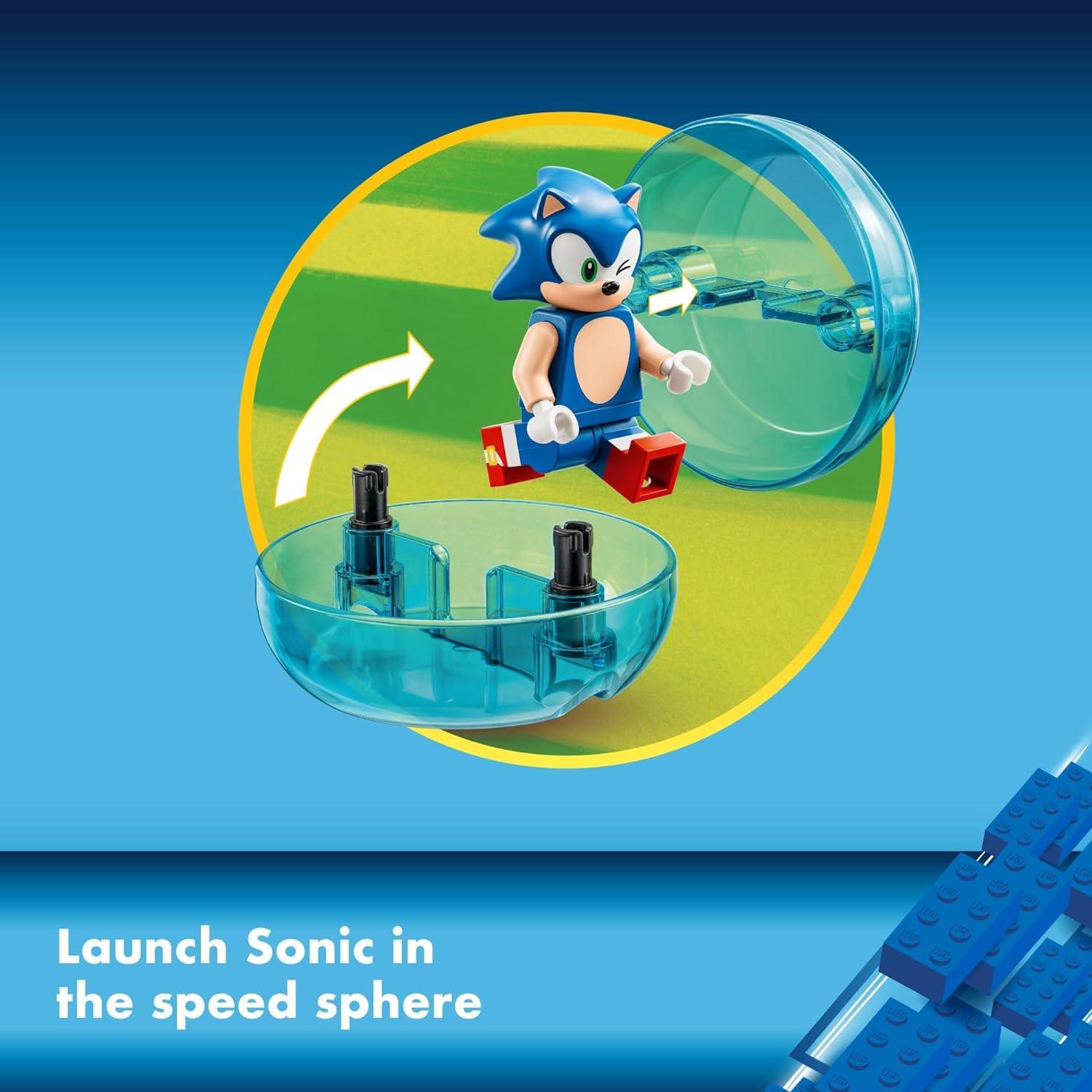 LEGO 76993 Sonic The Hedgehog Sonic vs. Dr. Eggman’s Death Egg Robot Building Toy for Sonic Fans and 8 Year Old Gamers, Includes Speed Sphere and Launcher Plus 6 Sonic Figures for Creative Role Play