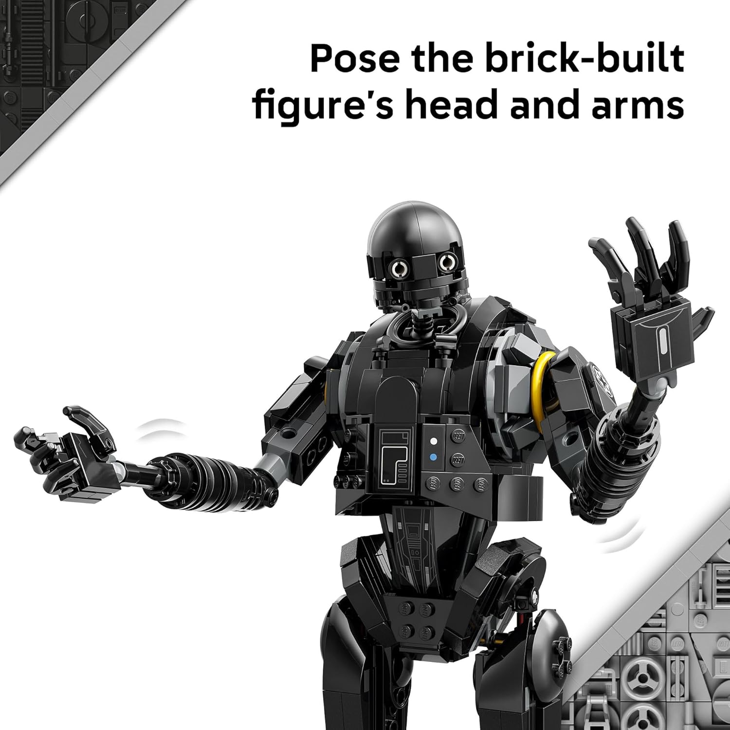 LEGO Star Wars: روبوت الأمن K-2SO من أندور - لعبة بناء للأطفال، للأعمار 10+ - هدية رائعة للأولاد والبنات - نموذج للتركيب وفكرة لتزيين الغرفة لمحبي مغامرات الخيال العلمي - 75434