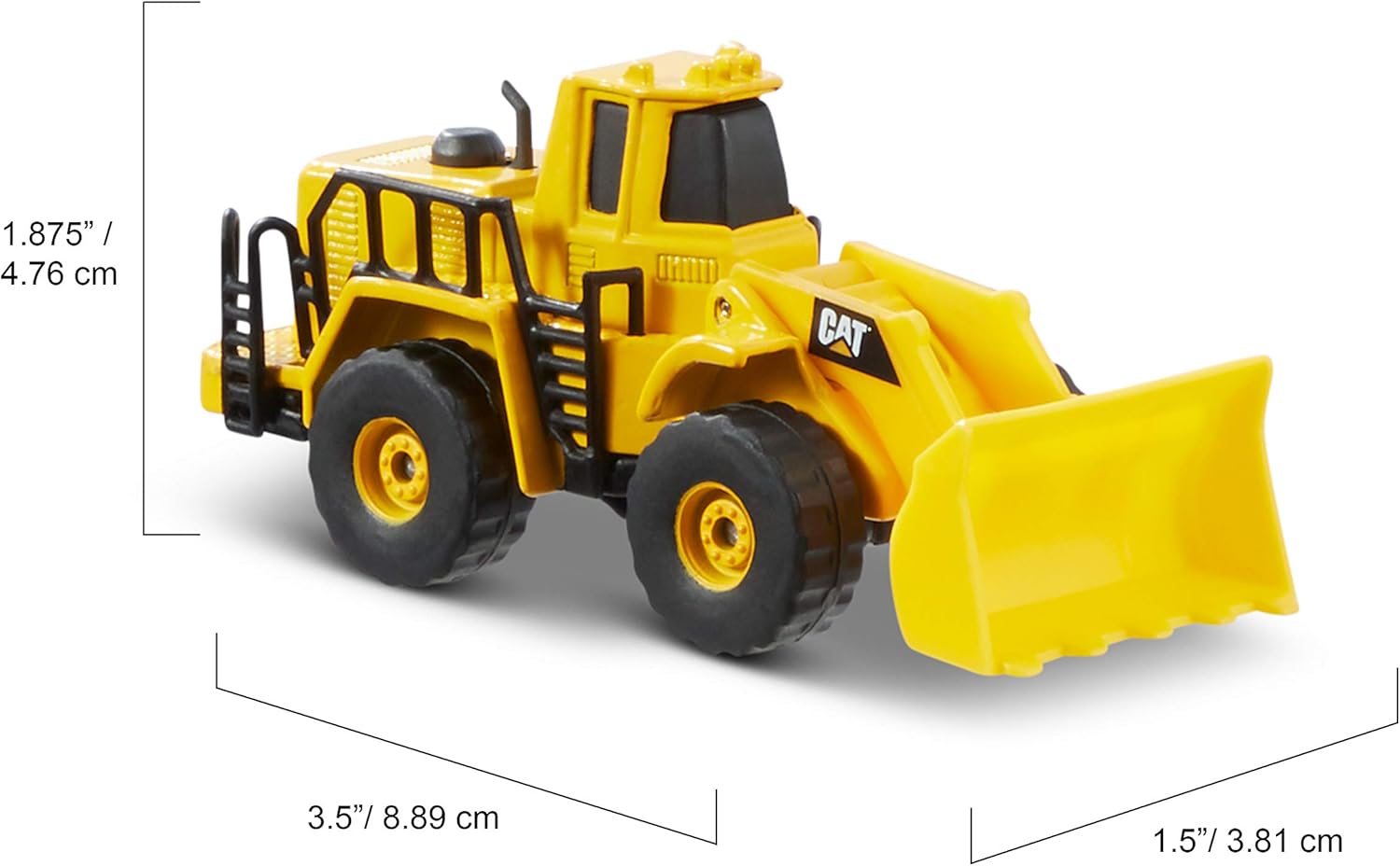 مجموعة من 3 مركبات معدنية مصبوبة من CAT Construction Toys - بكرة بخارية/حفارة/جرافة بعجلات للأعمار من 3 سنوات فما فوق