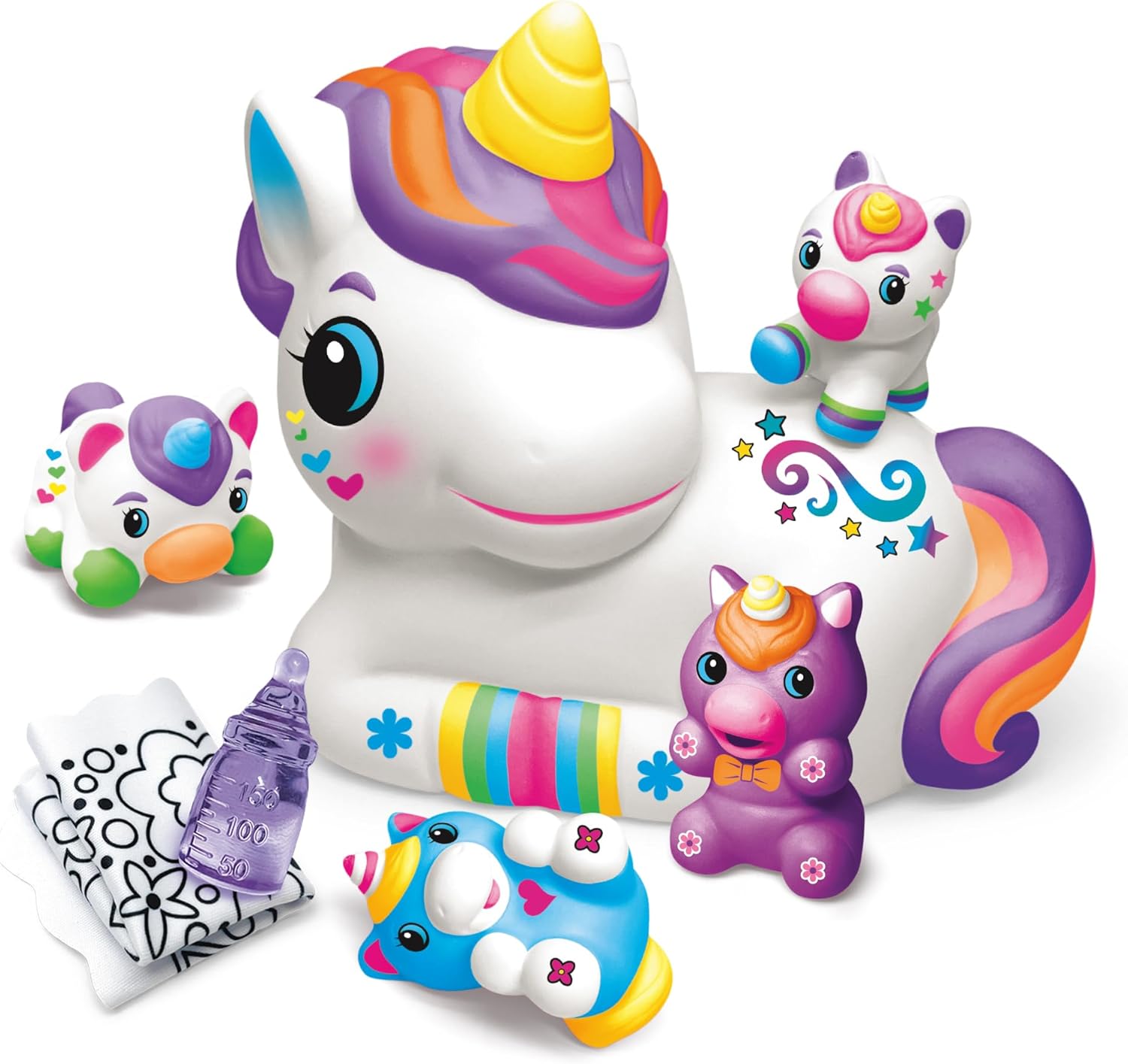 Shimmer 'n Sparkle CRA-Z Squeezies Unicorn Surprise Mommy & Babies Plush Making Kit - 5 Piece Squeezie Set - Arts and Crafts Activity for Ages 6 and Up