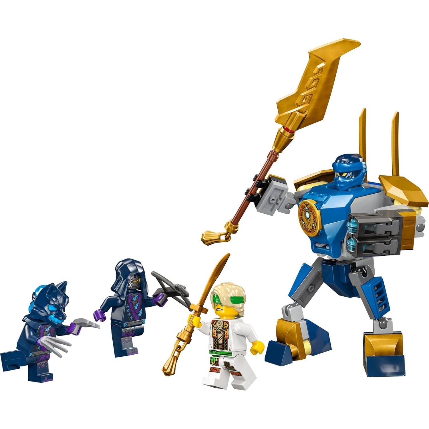 LEGO 71805 NINJAGO Jay’s Mech Battle Pack Adventure Toy Set for Kids, with Jay Minifigure and Mech Figure, Creative Ninja Gift.