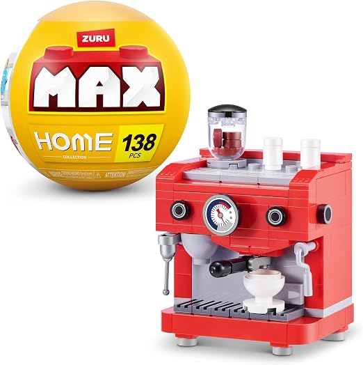 Zuru Max Bricks Home Toy Coffee Machine - Play Kitchen Accessory