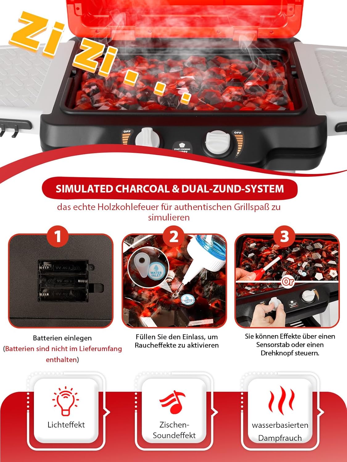 Little Chef Home Barbecue Play Series – 31pcs Portable BBQ Grill Toy