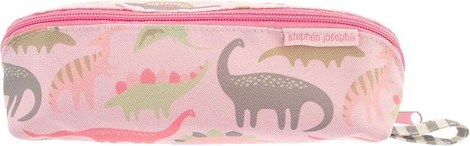 Stephen Joseph All Over Printed Pencil Pouch - Pink Dino