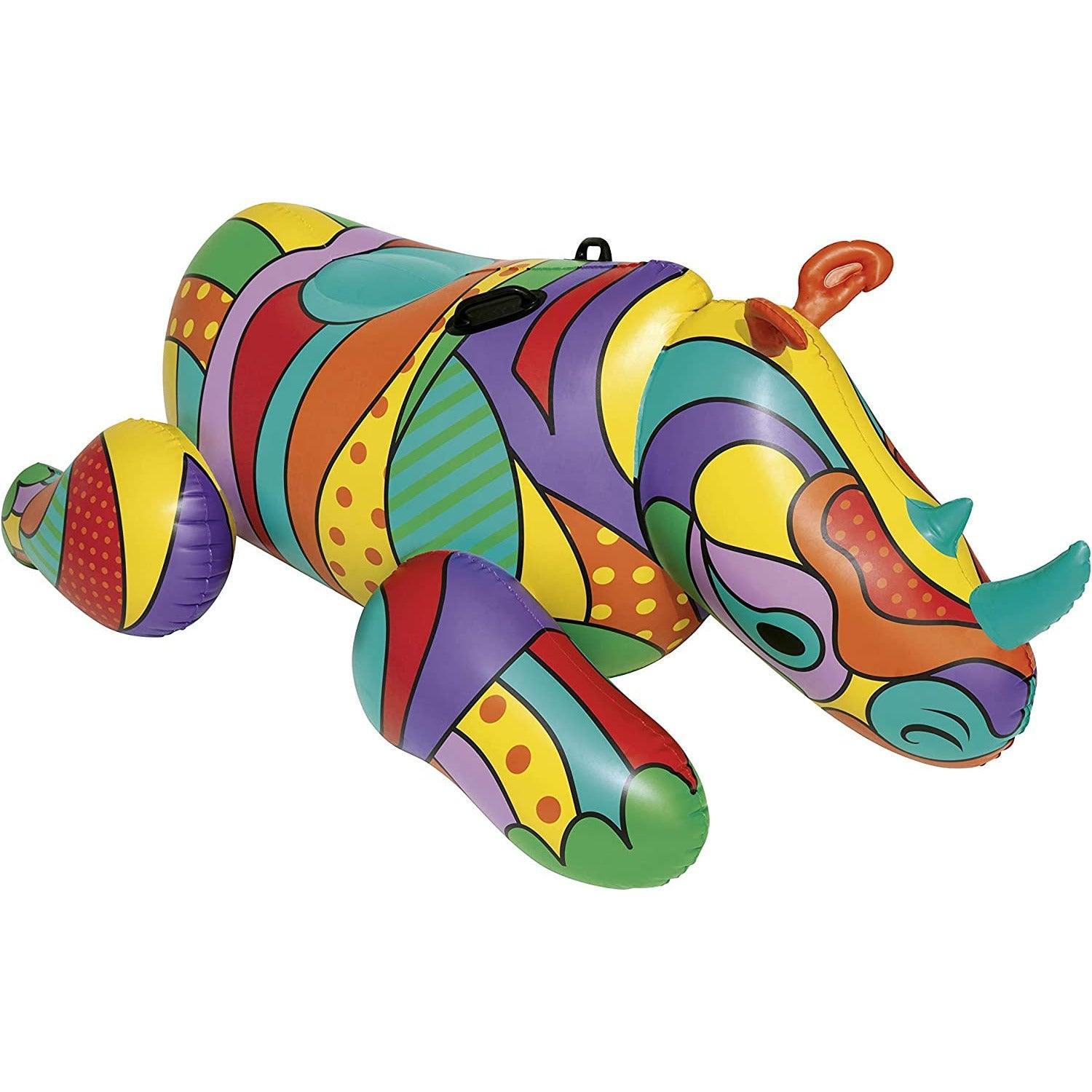 Bestway 41116 Pool Lake Inflatable Summer Party Ride-On Float w/Heavy-Duty Handles - Rhino - BumbleToys - 5-7 Years, Eagle Plus, Floaters, Girls, Sand Toys Pools & Inflatables