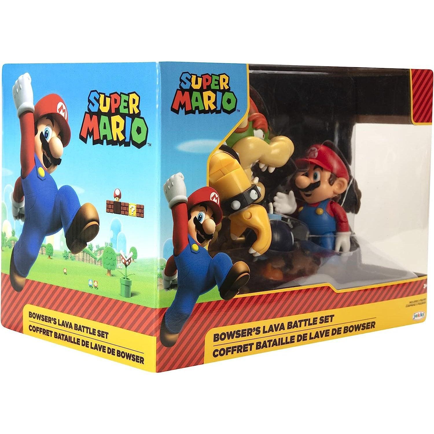 World of Nintendo Super Mario, Bowser, BOB - OMB , Figure Bowser Vs Mario Diorama Set - BumbleToys - 4+ Years, 5-7 Years, Boys, LEGO, OXE, Pre-Order, Super Mario