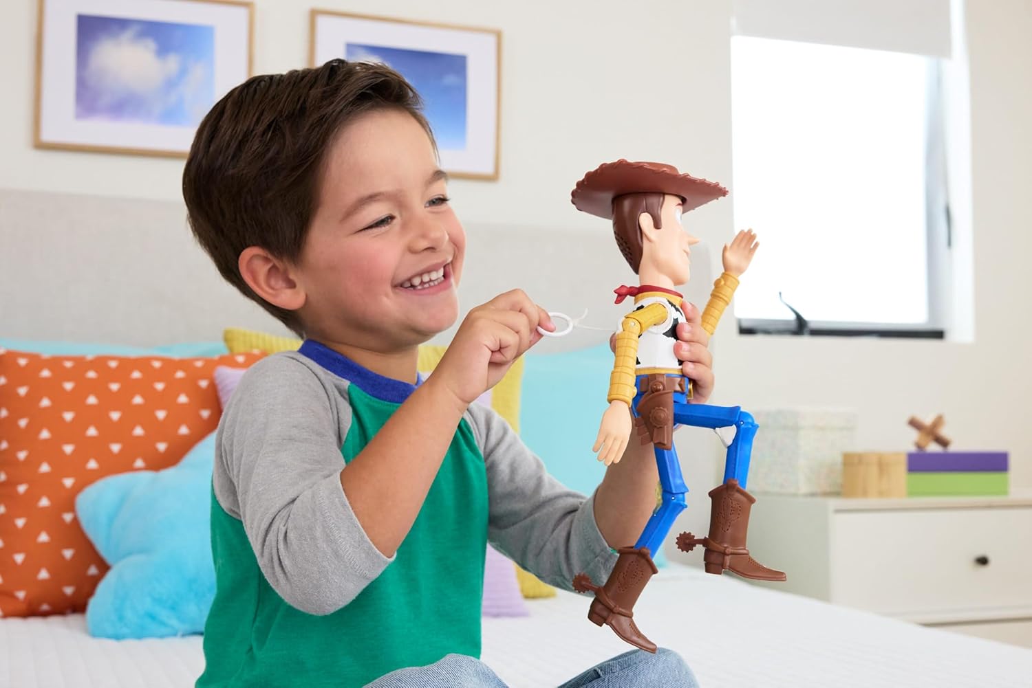 Mattel Disney and Pixar Toy Story 5 Running Woody 12 Inch Action Figure with 50 Plus Movie Phrases and Sounds, Movie-Accurate