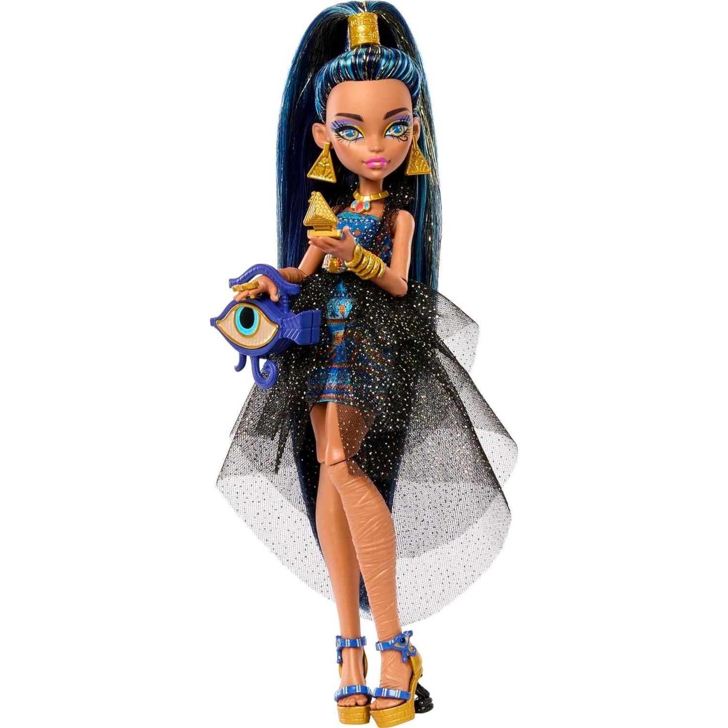 Monster High Cleo De Nile Doll in Monster Ball Party Dress with Themed Accessories Like a Scepter