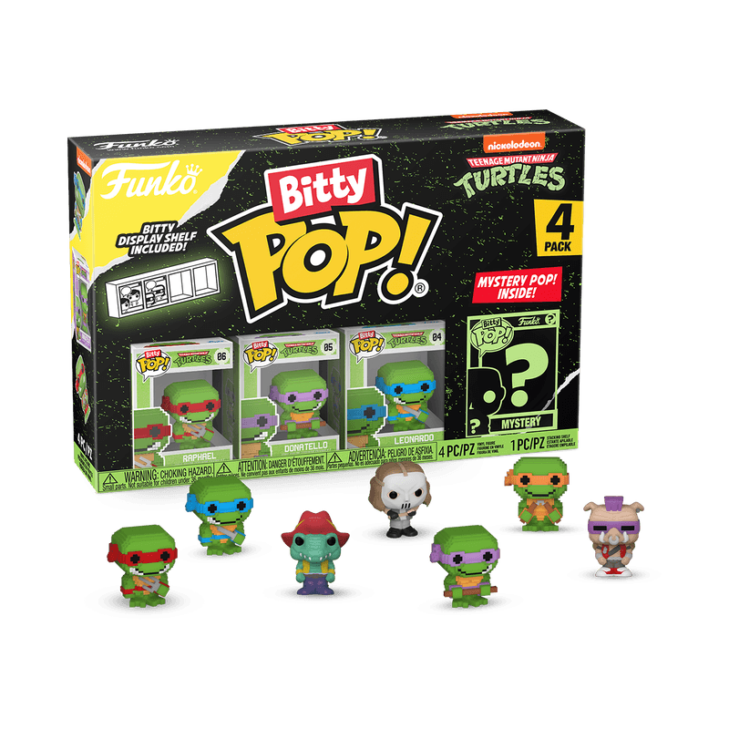 Funko Bitty Pop! Teenage Mutant Ninja Turtles 4-Pack Series 4 - BumbleToys - 18+, Boys, Funko, Funko Bitty Pop, Pre-Order