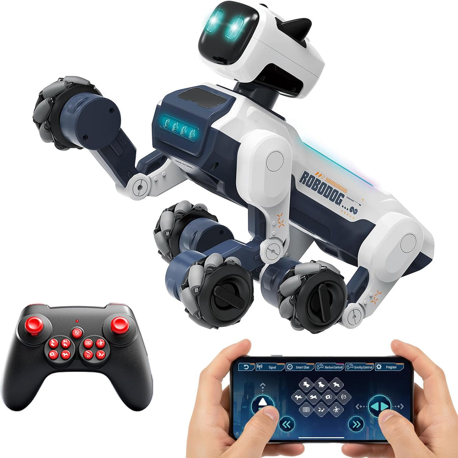 Intelligent Robot Dog Toy with Remote Control, Rechargeable Battery & USB Charging Cable