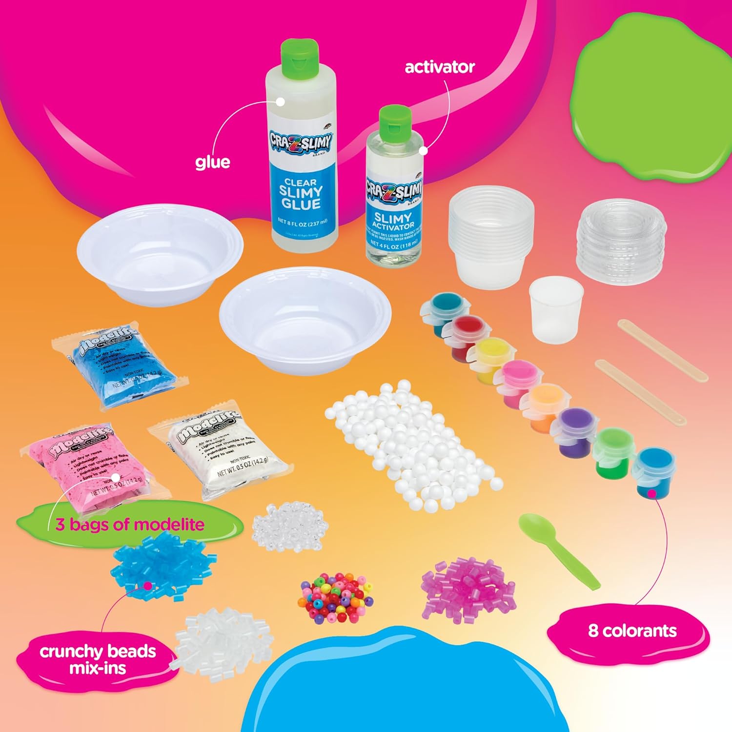 CRA-Z-Slimy Tub Fulla Butter & Crunch DIY Slime Kit - Mix and Make Your Own Butter and Crunchy Slime