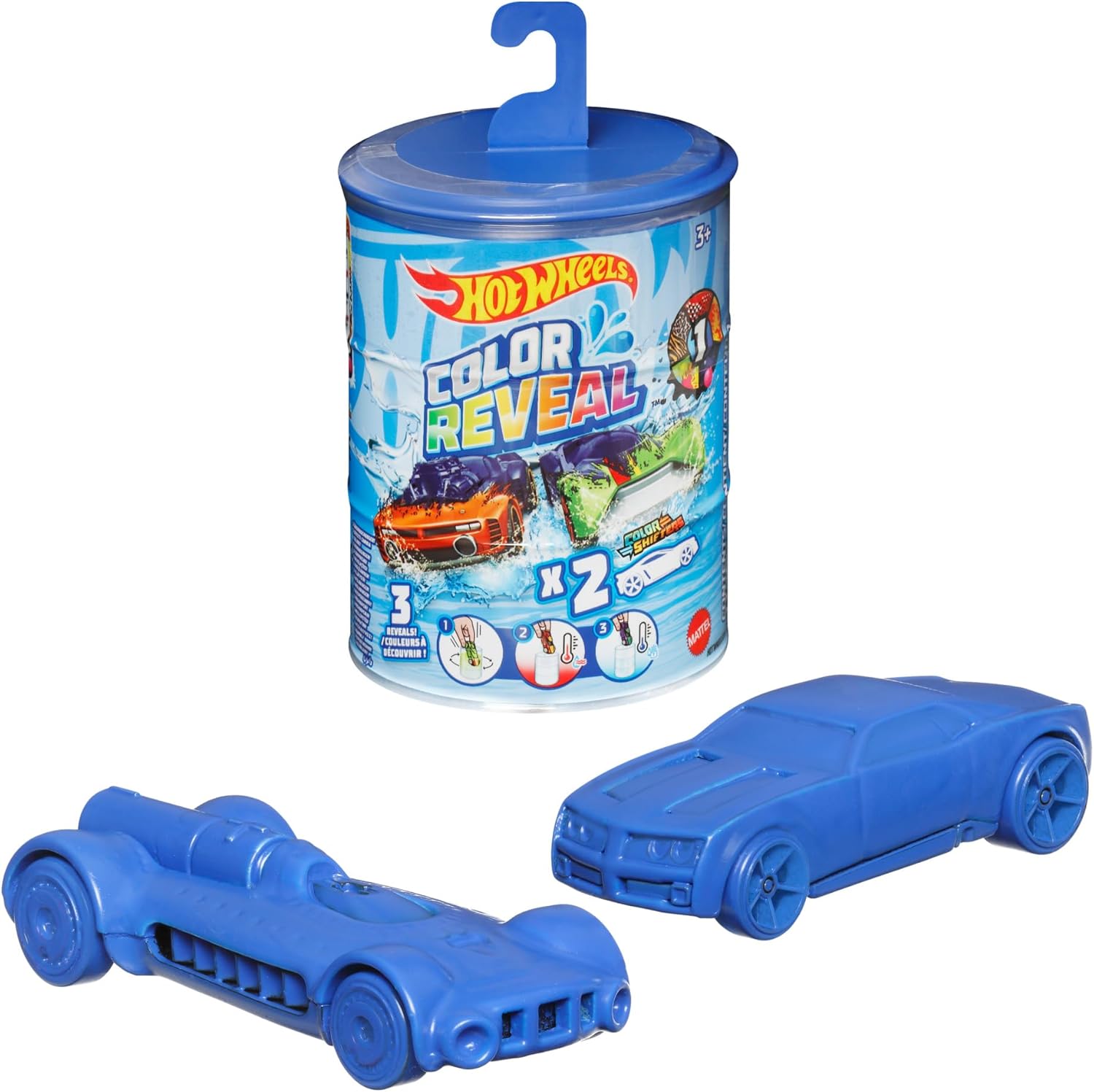 Hot Wheels Color Reveal 2 Pack of Vehicles with Surprise Reveal & Color-Change Feature