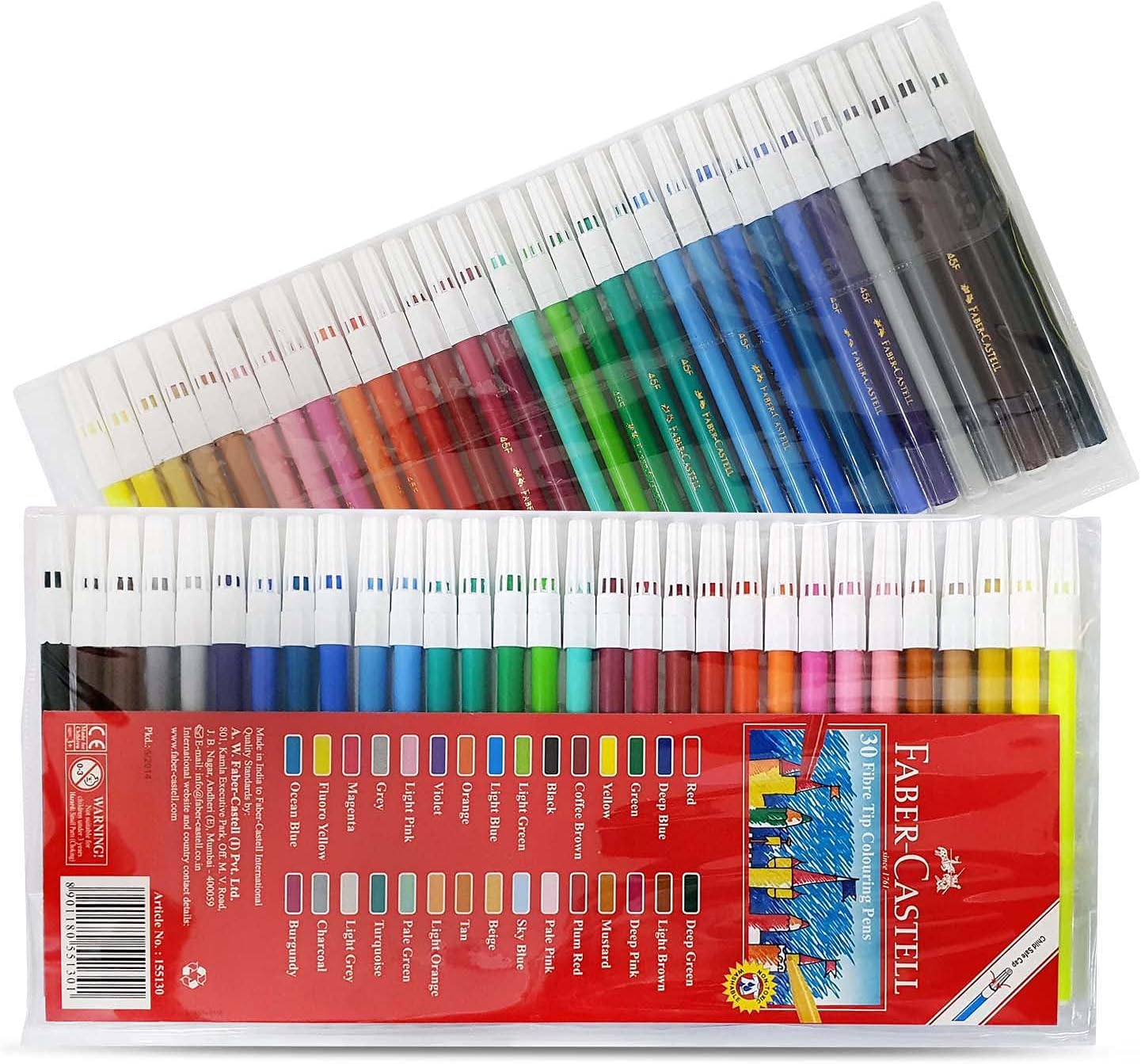 Faber Castell-Sketch Fibre Tip Pens Set Of 30-Fcin155130