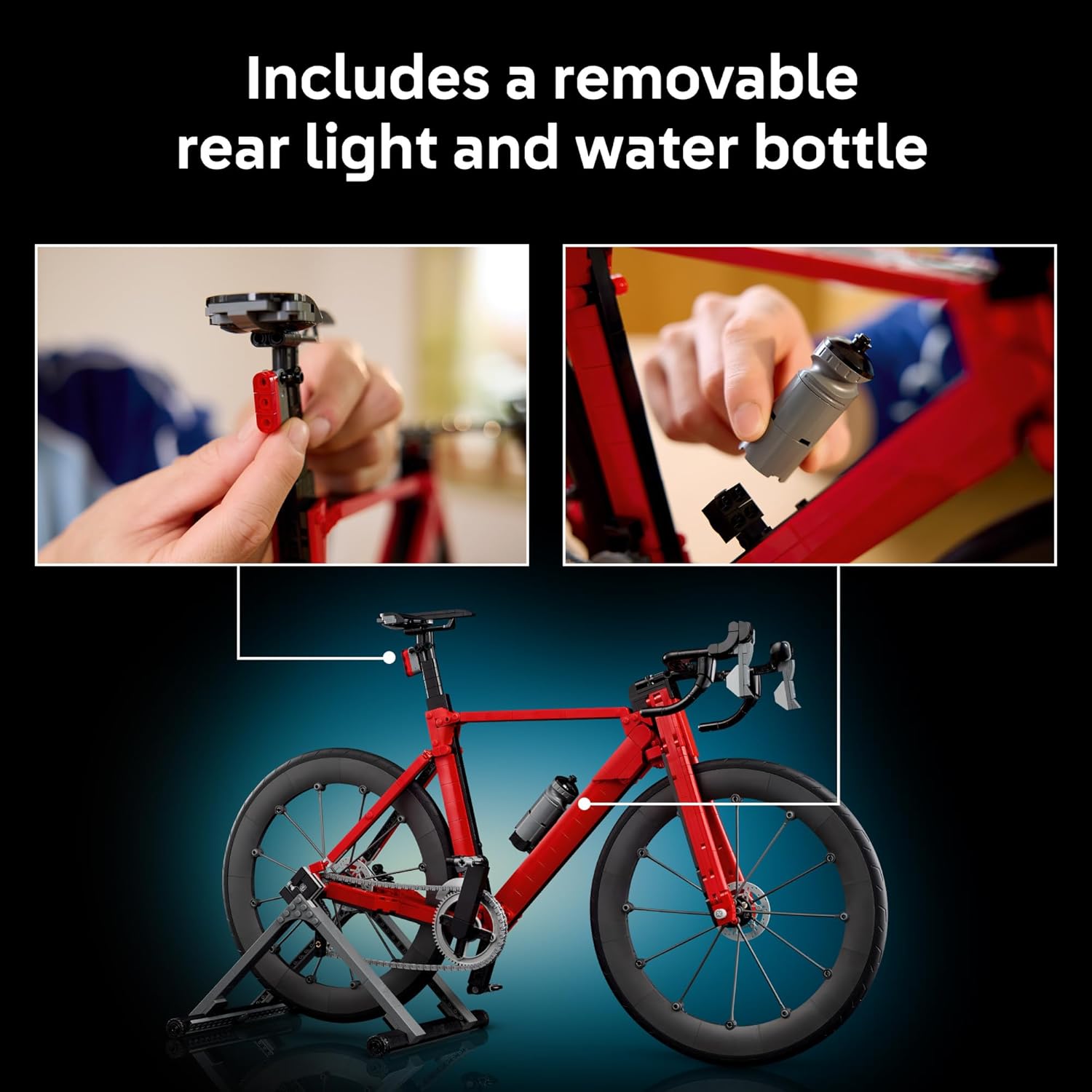LEGO Icons Road Bike - Building Set for Adults, Ages 18+ - Racing Bike Home Office or Desk Decor - with Realistic Details - Gift for Men & Women - 11380