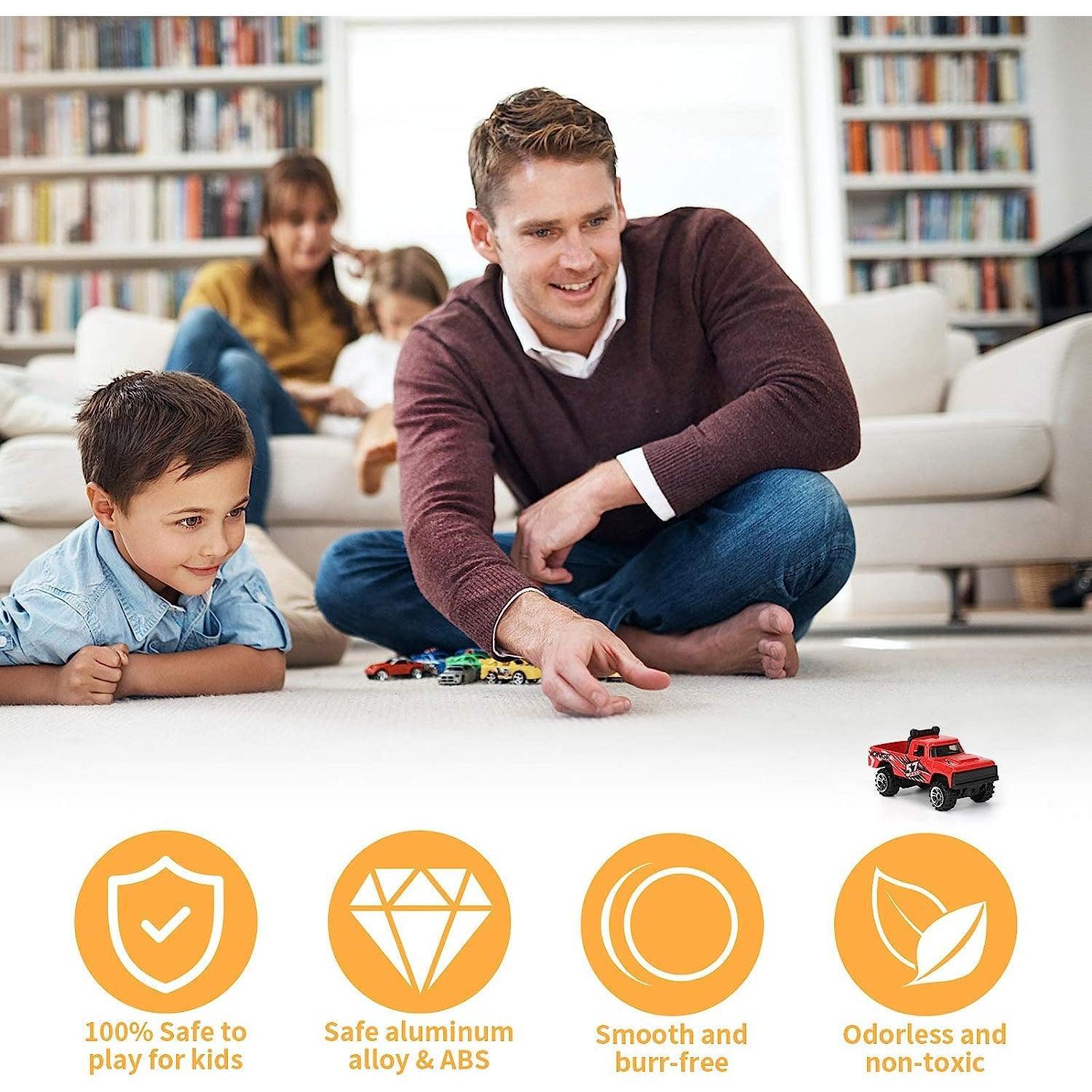 E-More Toy Cars for Kids 10 Pack Racing Cars Toy Set Metal Toy Car Model Vehicle Set for Toddlers - BumbleToys - 5-7 Years, 8-13 Years, Boys, Collectible Vehicles, Pre-Order, Toy Land