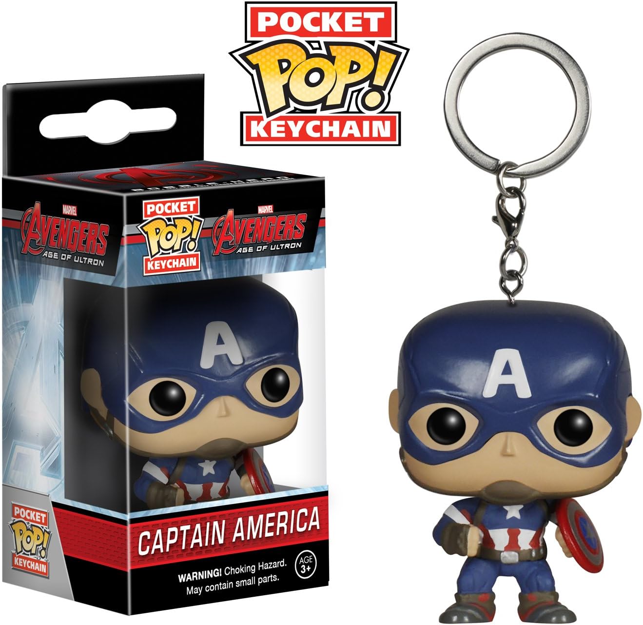 سلسلة مفاتيح Funko Pocket Pop: Marvel - Avengers 2 - Cap America