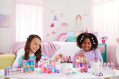 Barbie Mini BarbieLand Doll & Toy Vehicle Set, 1.5-inch Doll & DreamCamper with Working Doors & Color-Change Pool - Dreamcamper